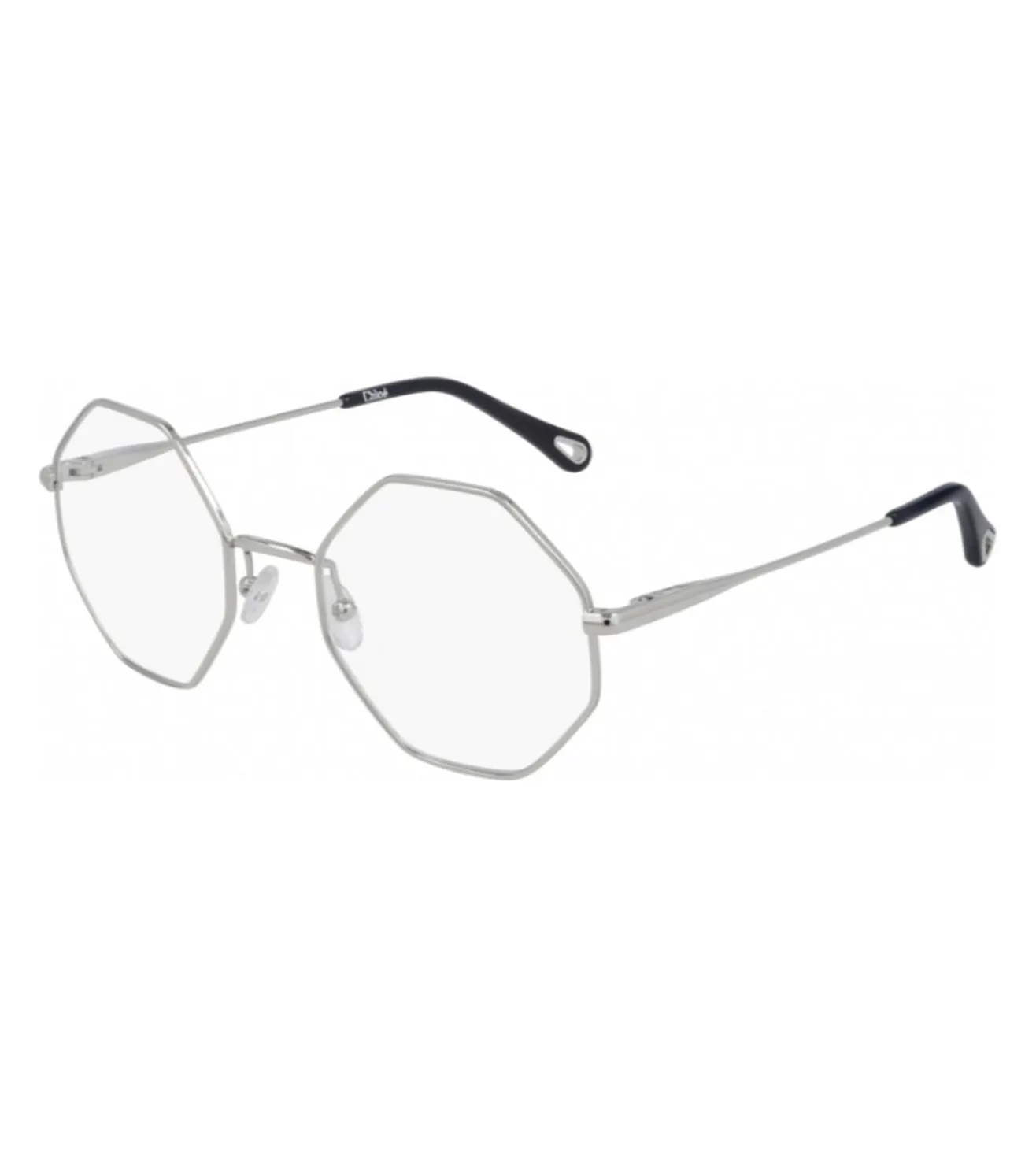 Chloe Women's Silver Geometric Optical Frame