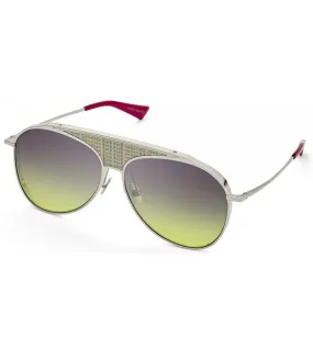 Christian Roth Women's Grey-Yellow Gradient Aviator Sunglasses