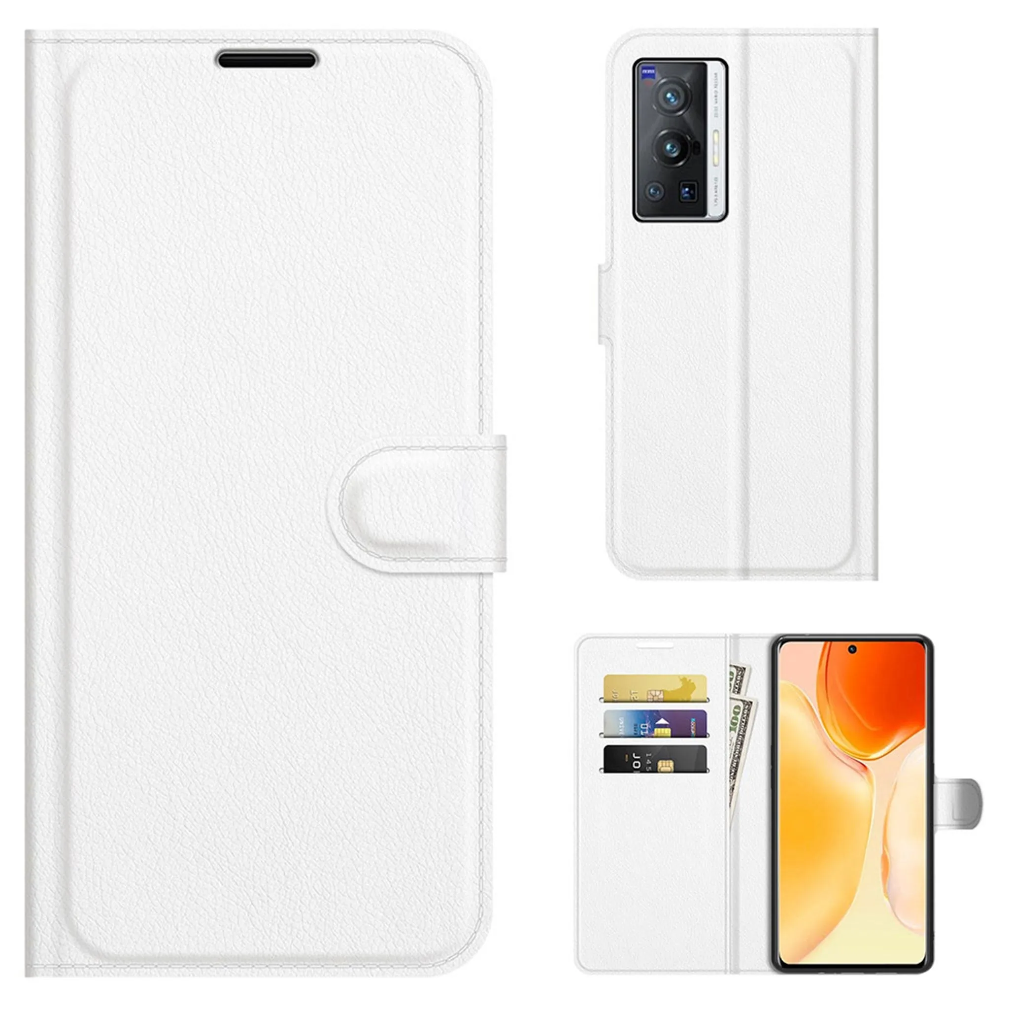 Classic Vivo X70 Pro flip case - White