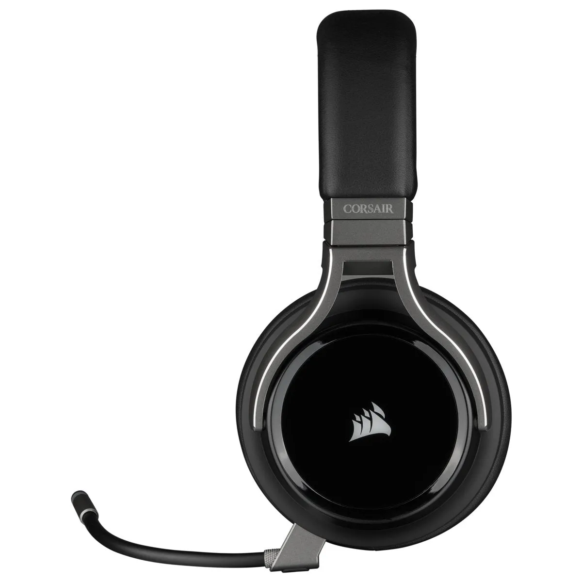 [CLEARANCE] CORSAIR Virtuoso iCUE RGB Wireless High Fidelity Gaming Headset Headphones w/ 7.1 Surround Sound, Detachable Broadcast-Grade Omnidirectional Microphone, Slipstream / USB & 3.5mm AUX Wired for PC Laptop and Consoles (Carbon)