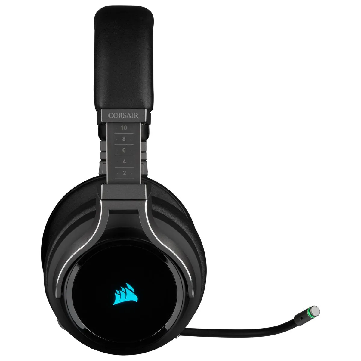 [CLEARANCE] CORSAIR Virtuoso iCUE RGB Wireless High Fidelity Gaming Headset Headphones w/ 7.1 Surround Sound, Detachable Broadcast-Grade Omnidirectional Microphone, Slipstream / USB & 3.5mm AUX Wired for PC Laptop and Consoles (Carbon)