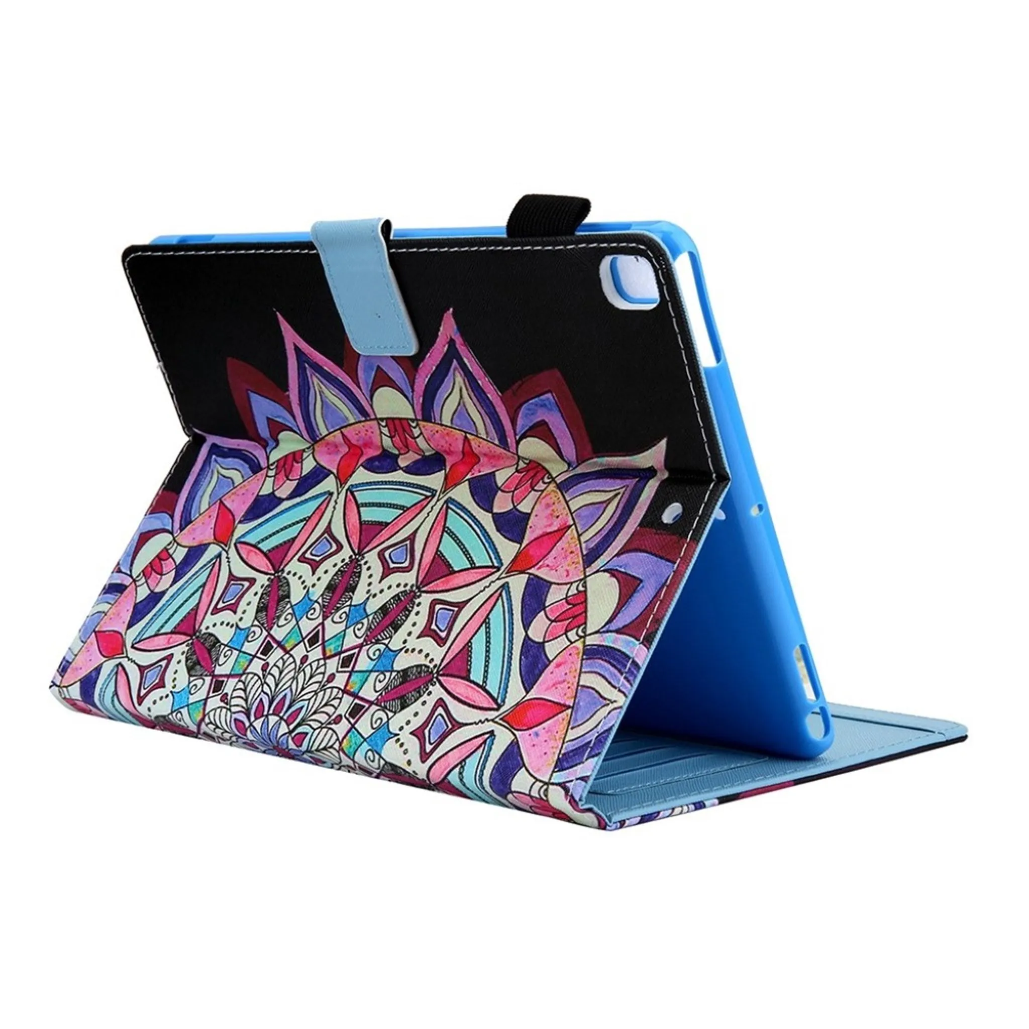 Cool patterned leather flip case for iPad (2018) - Mandala