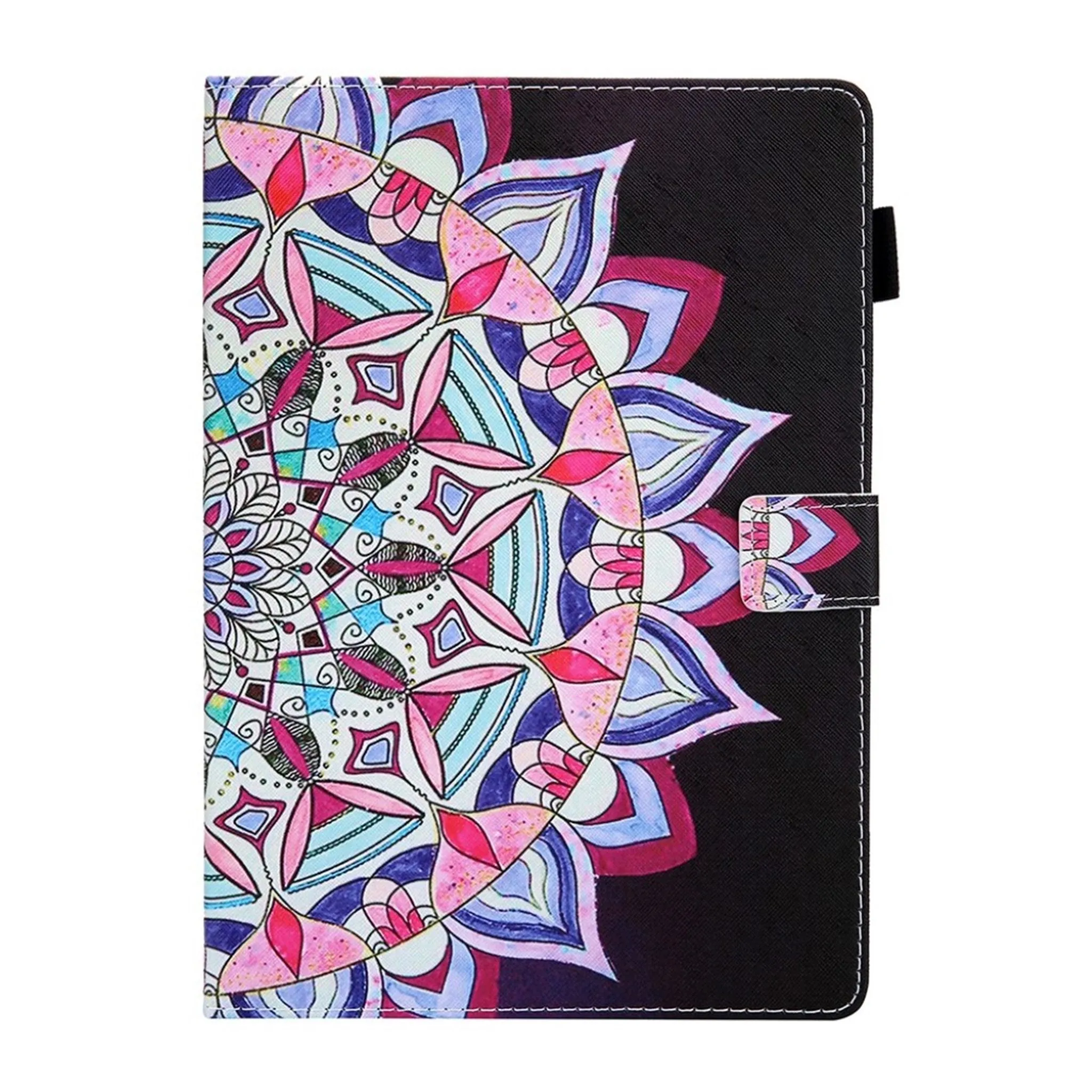 Cool patterned leather flip case for iPad (2018) - Mandala