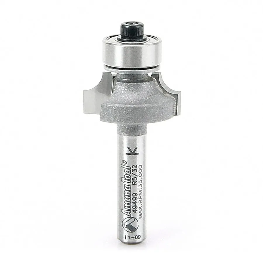 Corner Rounding Router Bit | 5⁄32 Radius x 3⁄4 Dia x 3⁄8 x 1⁄4"Shank | 49499 | 738685894996