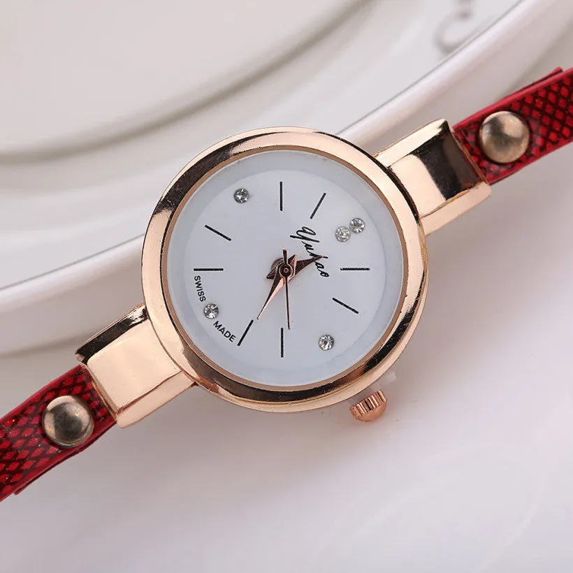 Creative Fashion Wrist Quartz Watches Women Leather Strap Band Popular Watch Shopping Travel Casual Quartz-watch