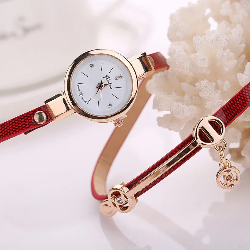 Creative Fashion Wrist Quartz Watches Women Leather Strap Band Popular Watch Shopping Travel Casual Quartz-watch