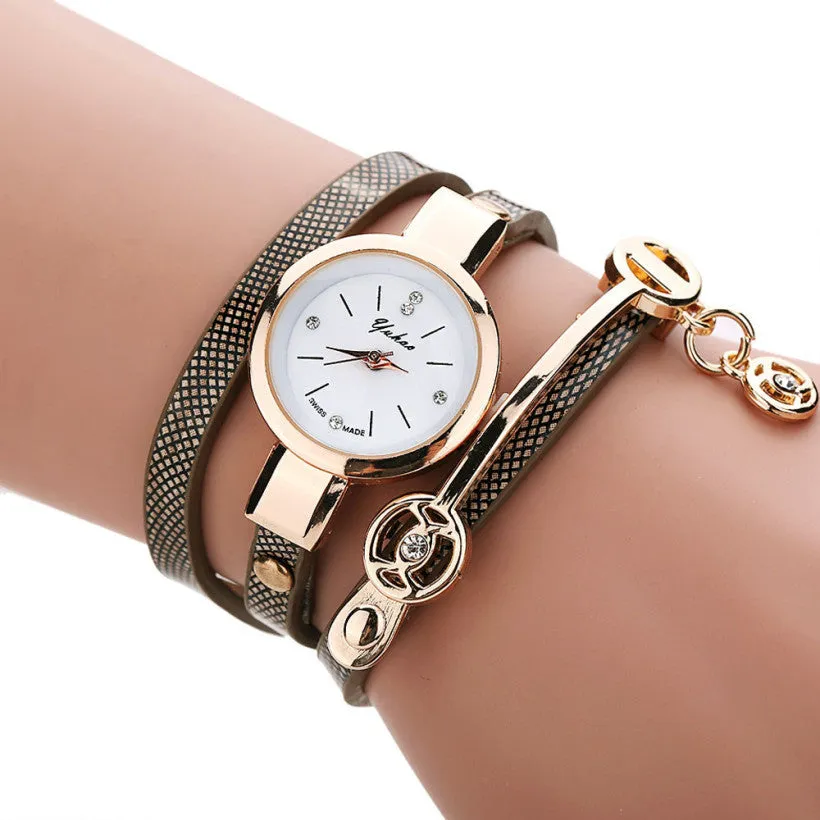 Creative Fashion Wrist Quartz Watches Women Leather Strap Band Popular Watch Shopping Travel Casual Quartz-watch