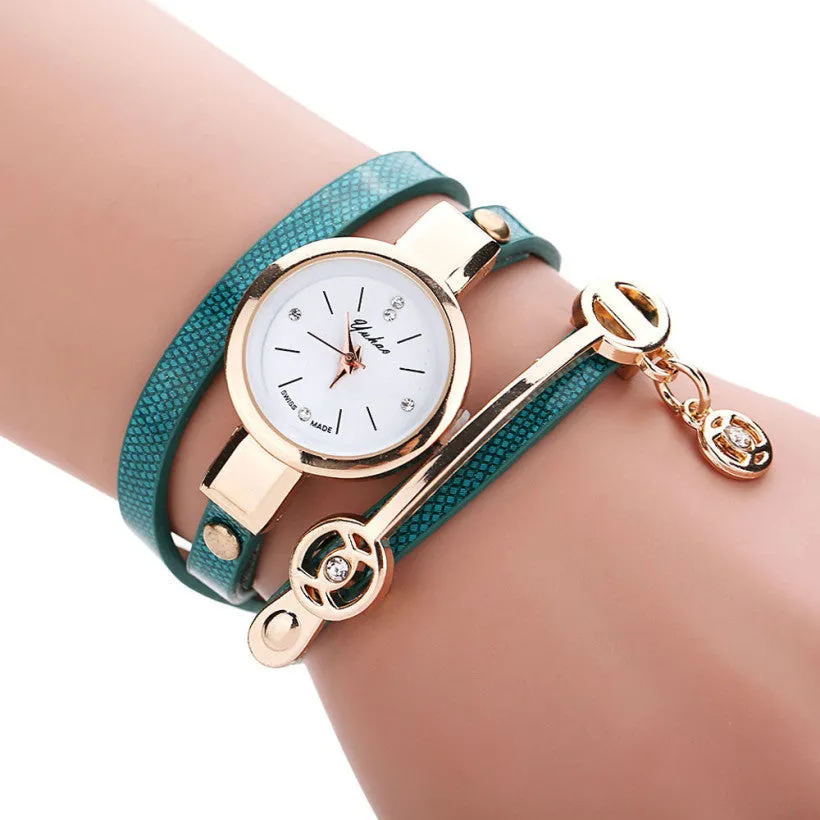 Creative Fashion Wrist Quartz Watches Women Leather Strap Band Popular Watch Shopping Travel Casual Quartz-watch