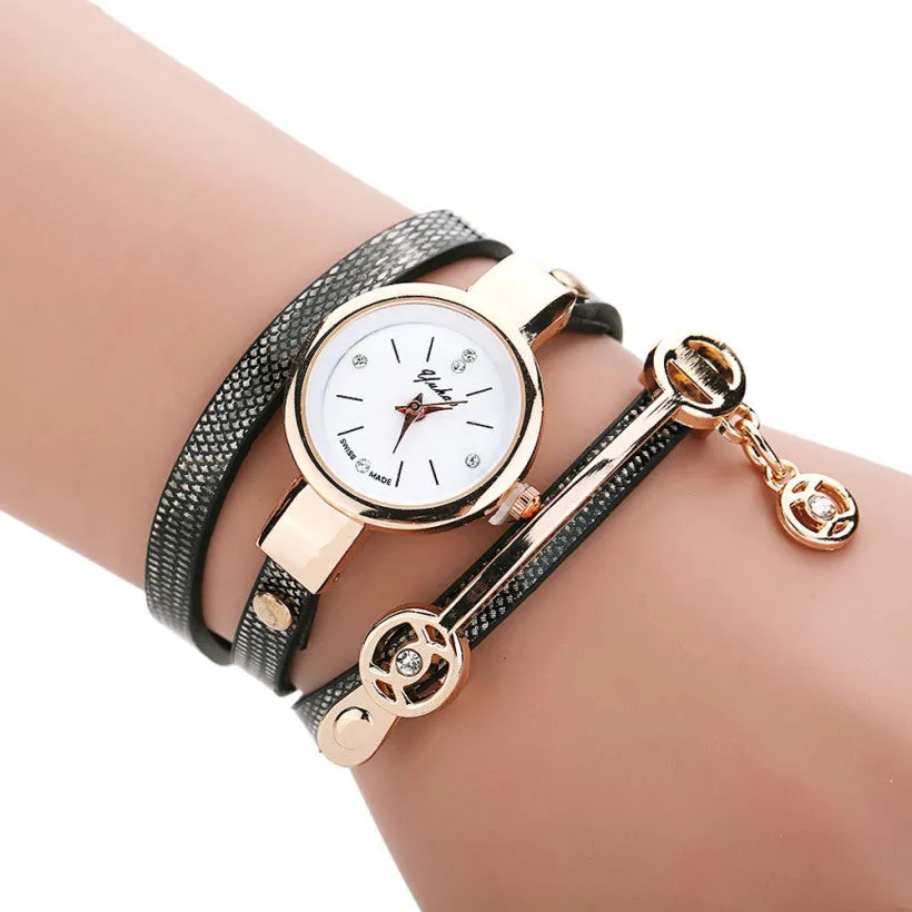 Creative Fashion Wrist Quartz Watches Women Leather Strap Band Popular Watch Shopping Travel Casual Quartz-watch