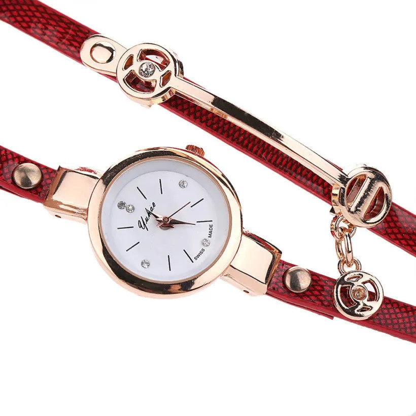 Creative Fashion Wrist Quartz Watches Women Leather Strap Band Popular Watch Shopping Travel Casual Quartz-watch