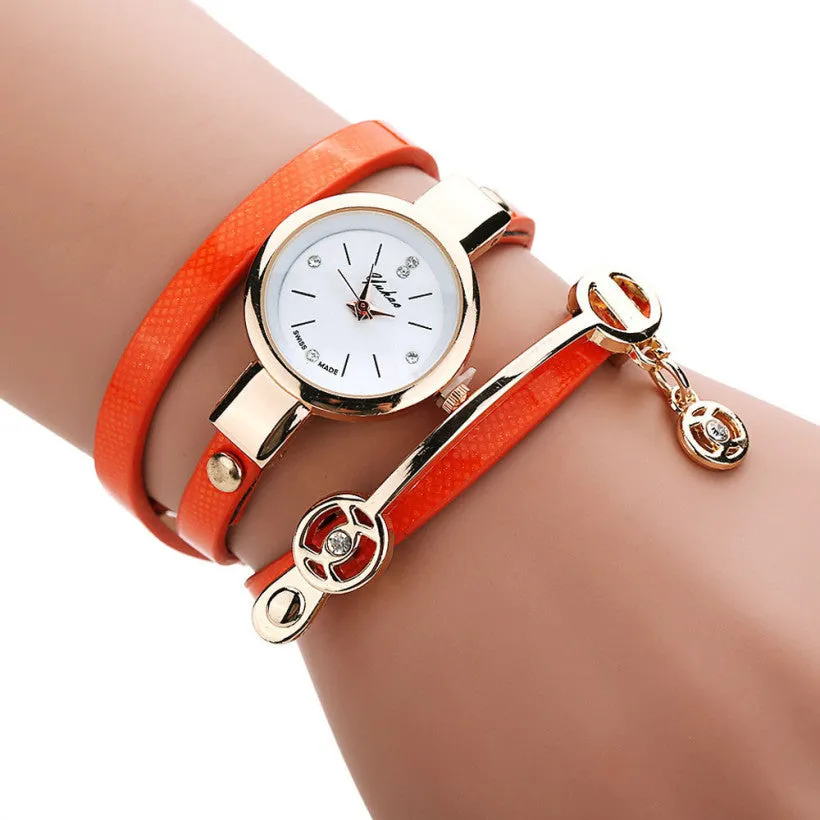 Creative Fashion Wrist Quartz Watches Women Leather Strap Band Popular Watch Shopping Travel Casual Quartz-watch