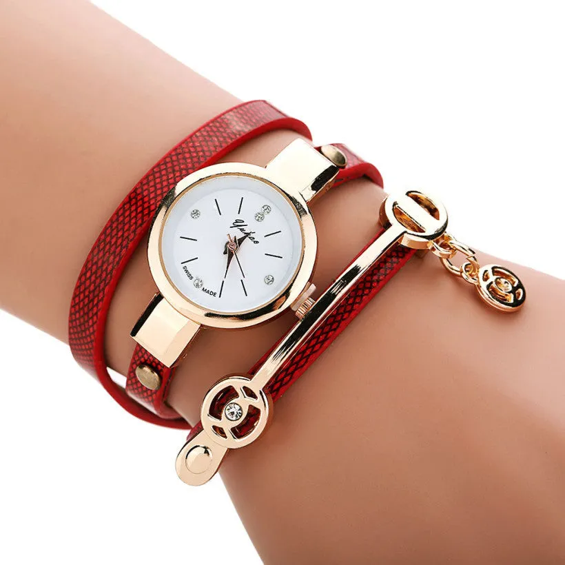 Creative Fashion Wrist Quartz Watches Women Leather Strap Band Popular Watch Shopping Travel Casual Quartz-watch