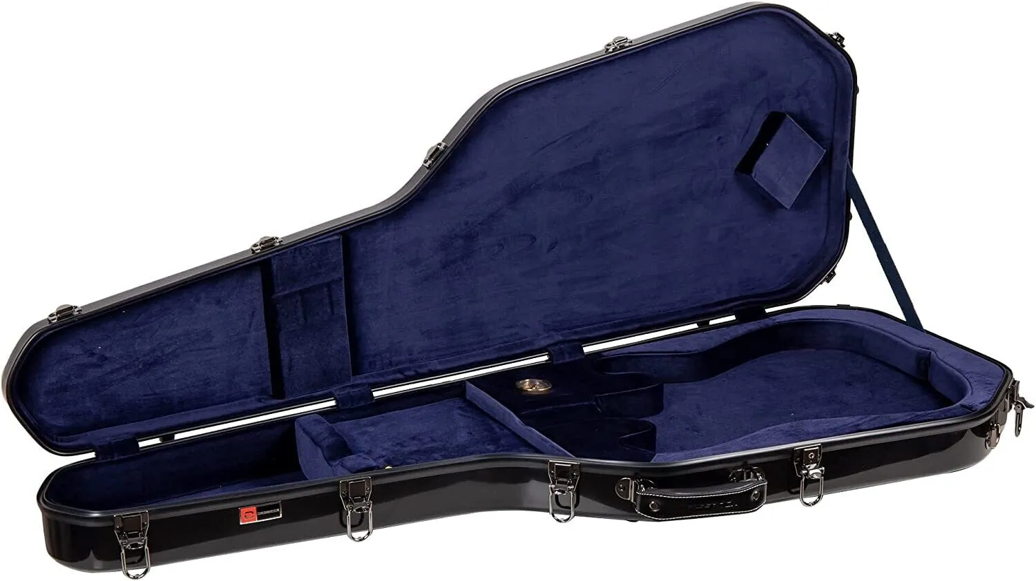 Crossrock Fiberglass Case for Telecaster and Stratocaster Style in Electric Guitars - Black (CRF2020GSTBK)