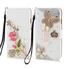 Crystal Rhinestone Diamond Leather Phone Case for Samsung galaxy