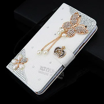 Crystal Rhinestone Diamond Leather Phone Case for Samsung galaxy