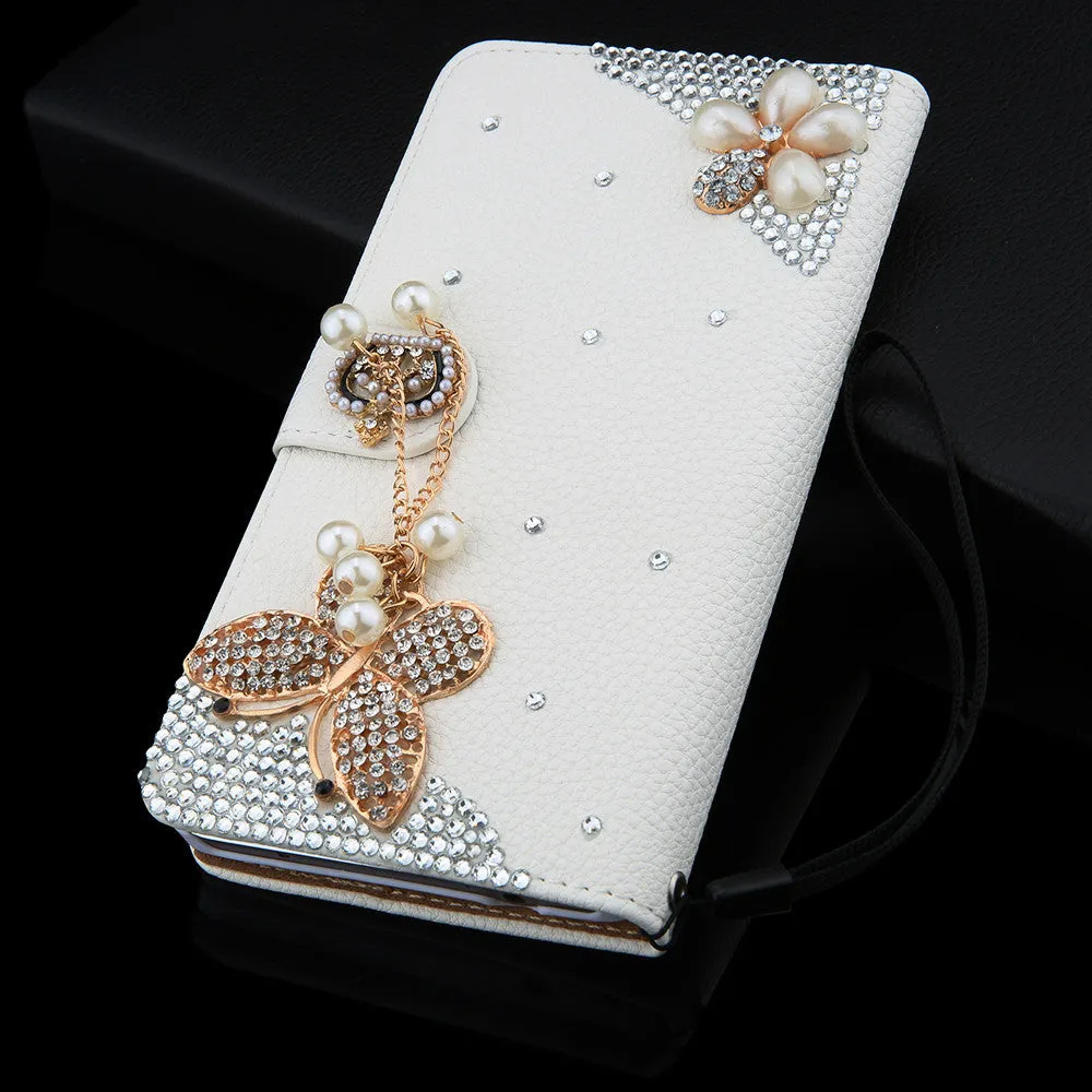 Crystal Rhinestone Diamond Leather Phone Case for Samsung galaxy