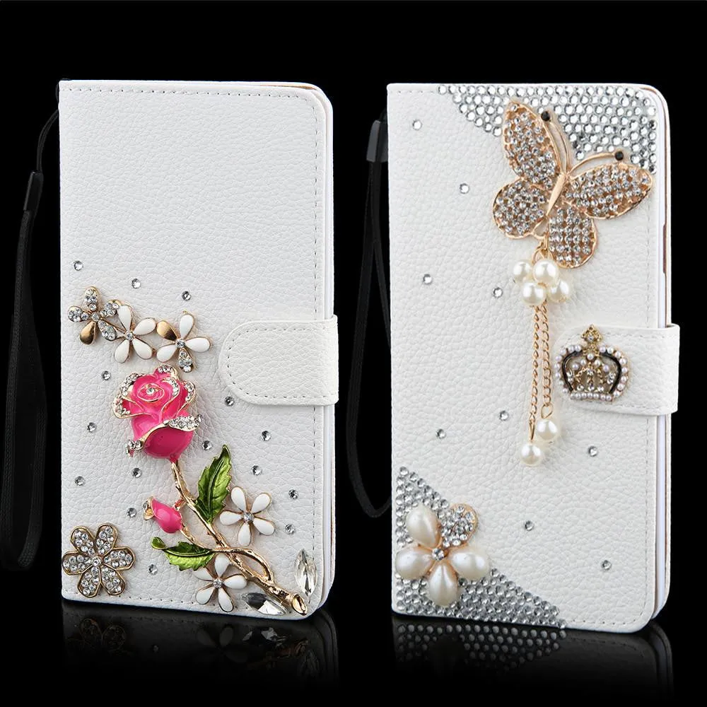 Crystal Rhinestone Diamond Leather Phone Case for Samsung galaxy