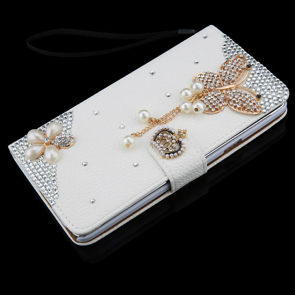 Crystal Rhinestone Diamond Leather Phone Case for Samsung galaxy