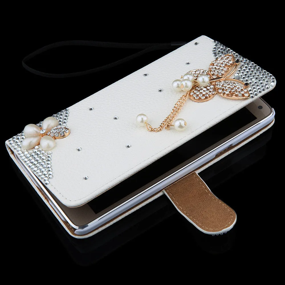 Crystal Rhinestone Diamond Leather Phone Case for Samsung galaxy