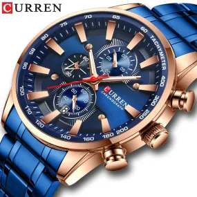 CURREN - Stainless Steel Date Waterproof Quartz Wristwatch