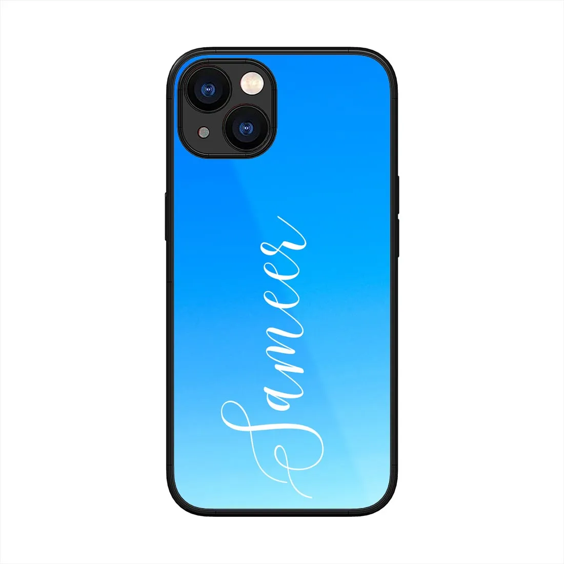 Custom Iphone 13 Case Cover with Name Blue Color Phone Case - Blue Sea