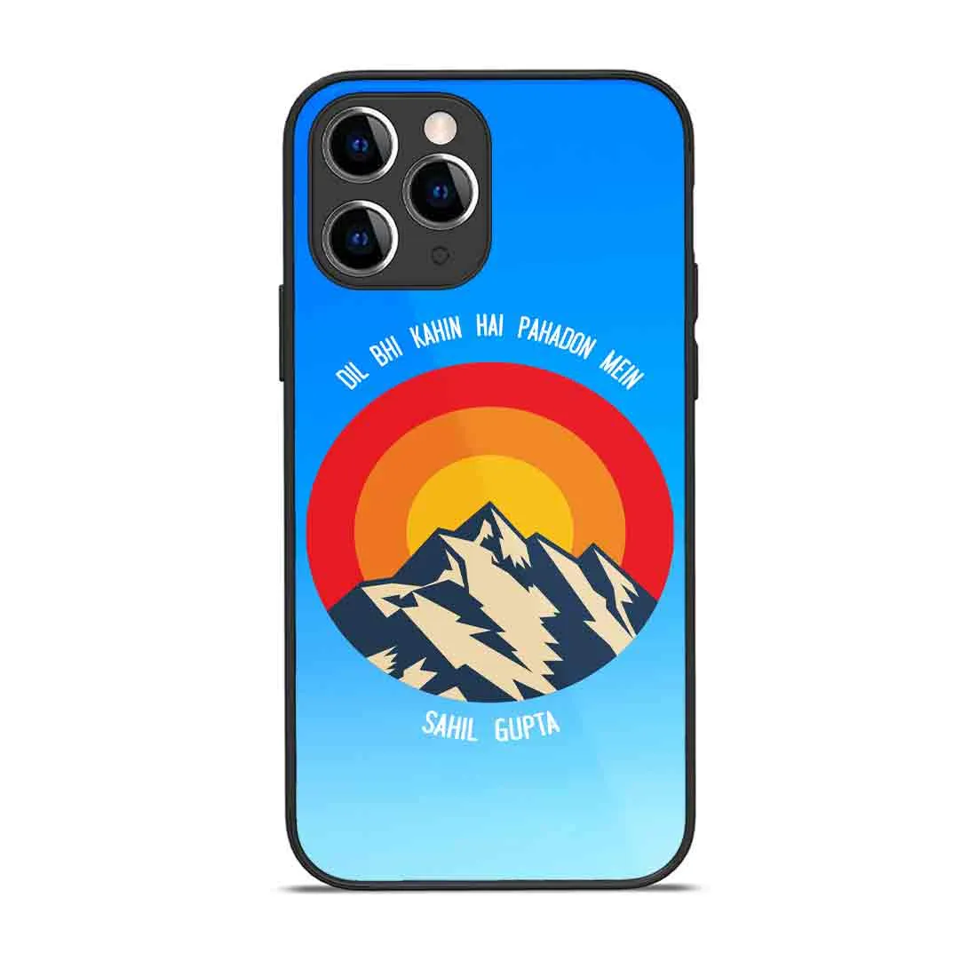 Customize iPhone 11 Pro Back Cover Design With Name -  Adventure Mountains