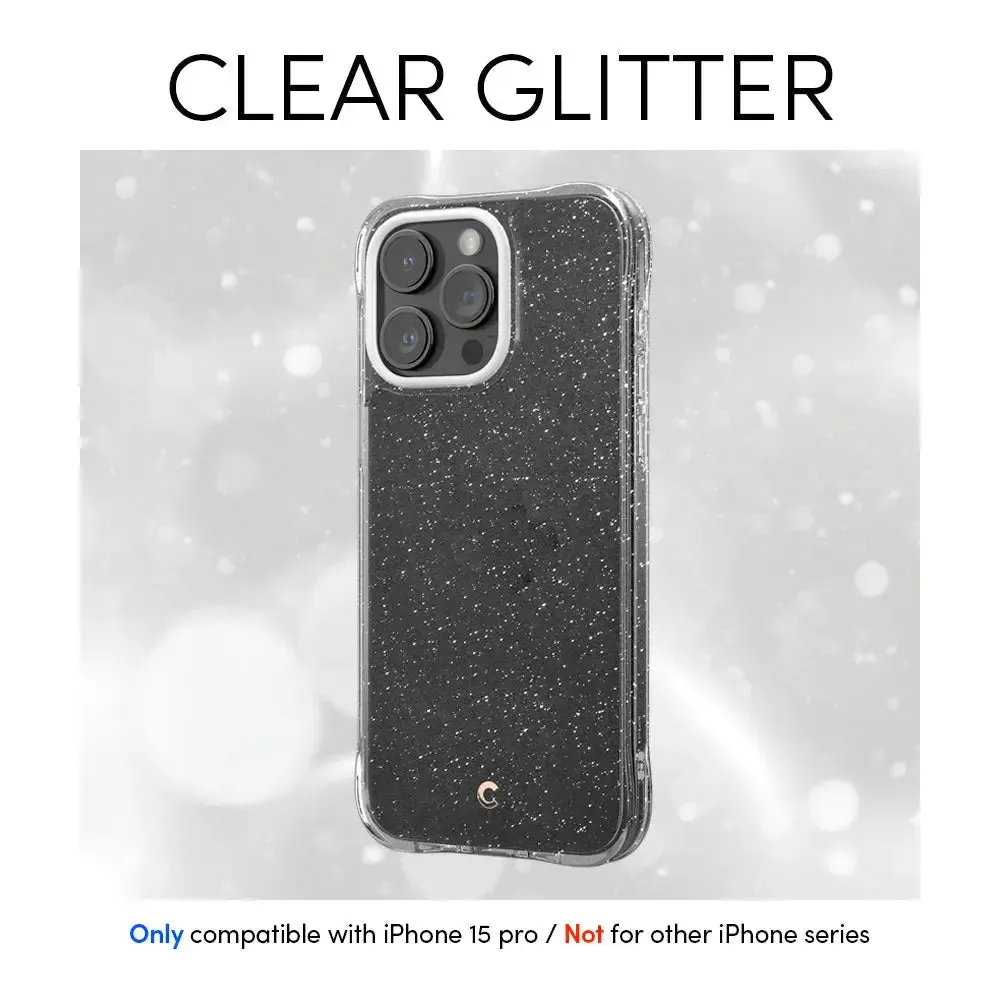 CYRILL iPhone 15 Pro Case Clear Glitter