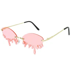 Dazzling Drip Sunglasses - Pink