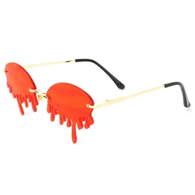 Dazzling Drip Sunglasses - Red