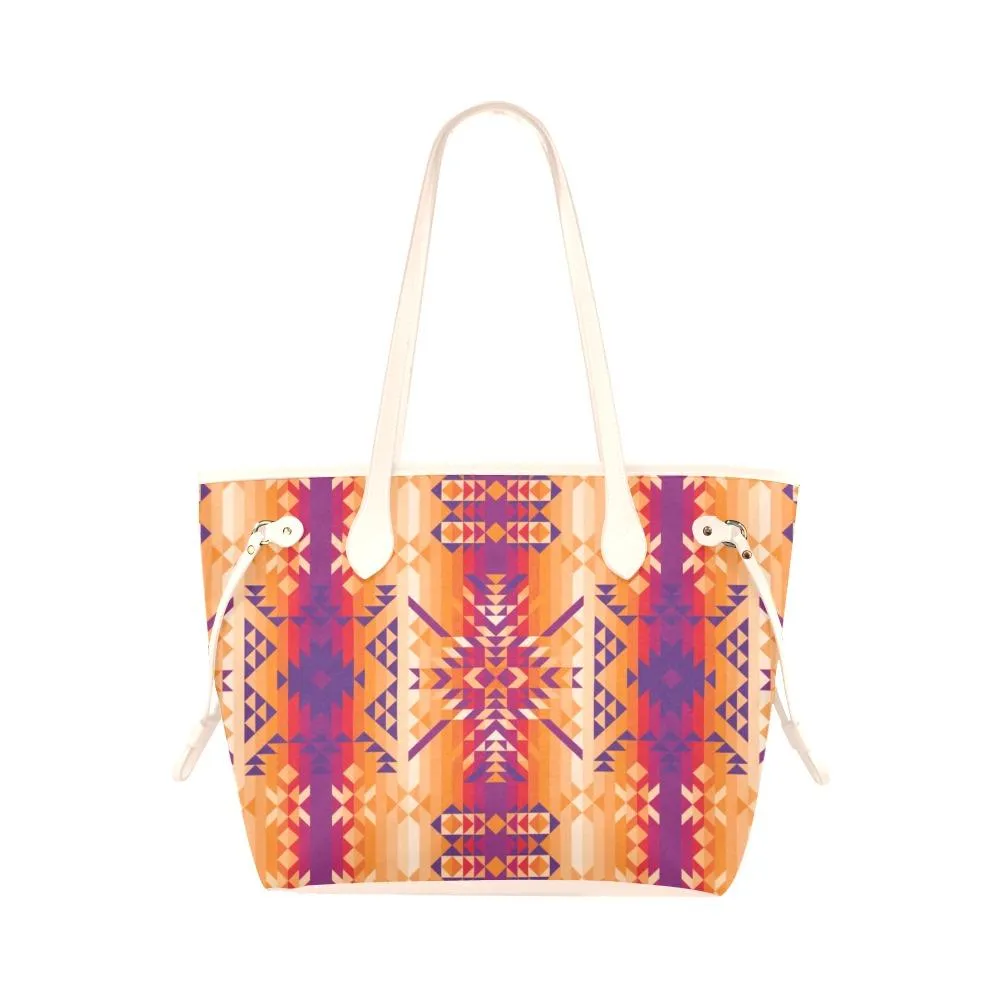 Desert Geo Clover Canvas Tote Bag