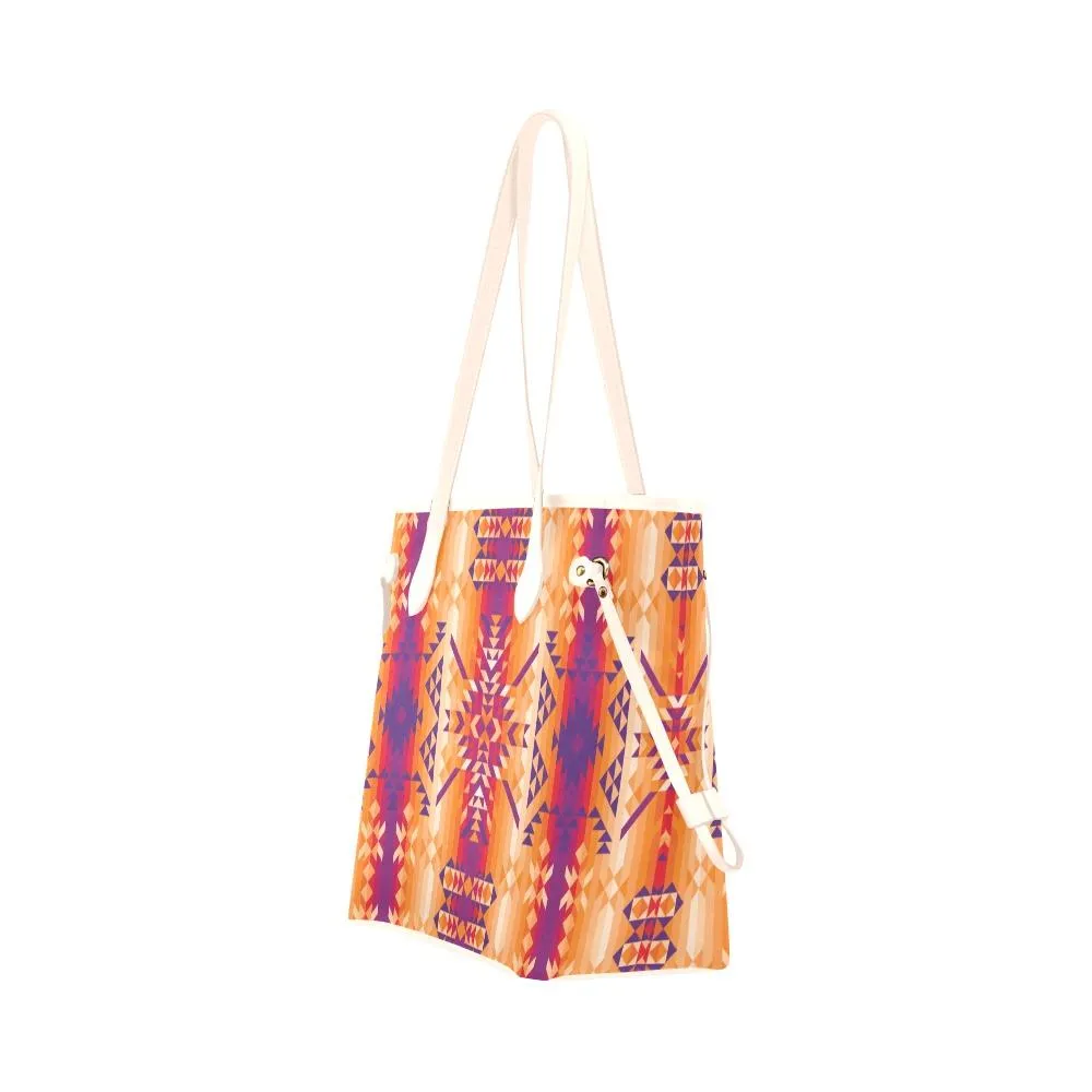 Desert Geo Clover Canvas Tote Bag