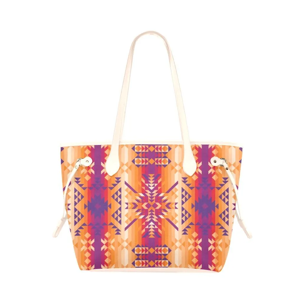 Desert Geo Clover Canvas Tote Bag