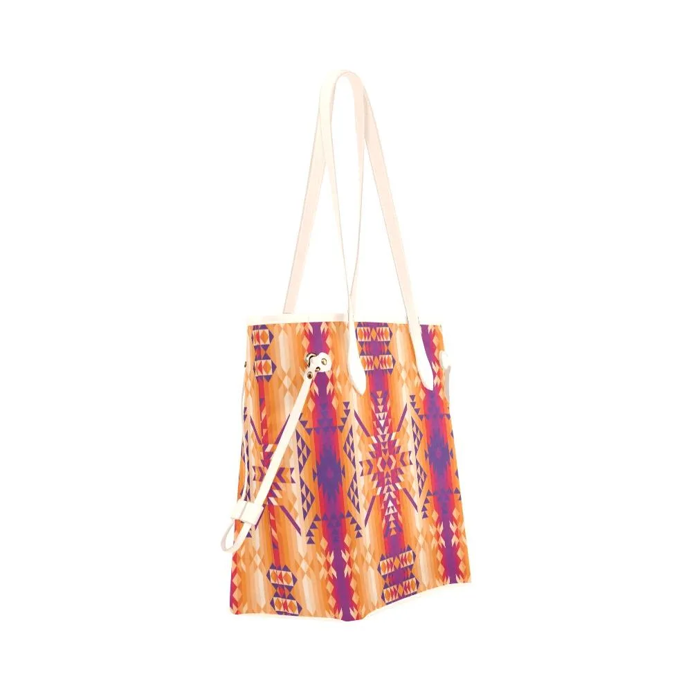 Desert Geo Clover Canvas Tote Bag