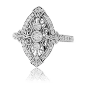 Diamond Art Deco Style Ring