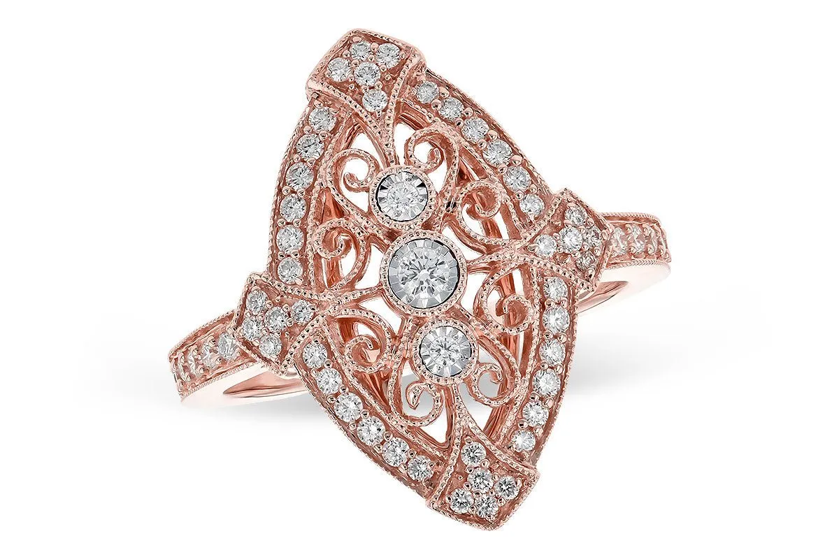 Diamond Art Deco Style Ring