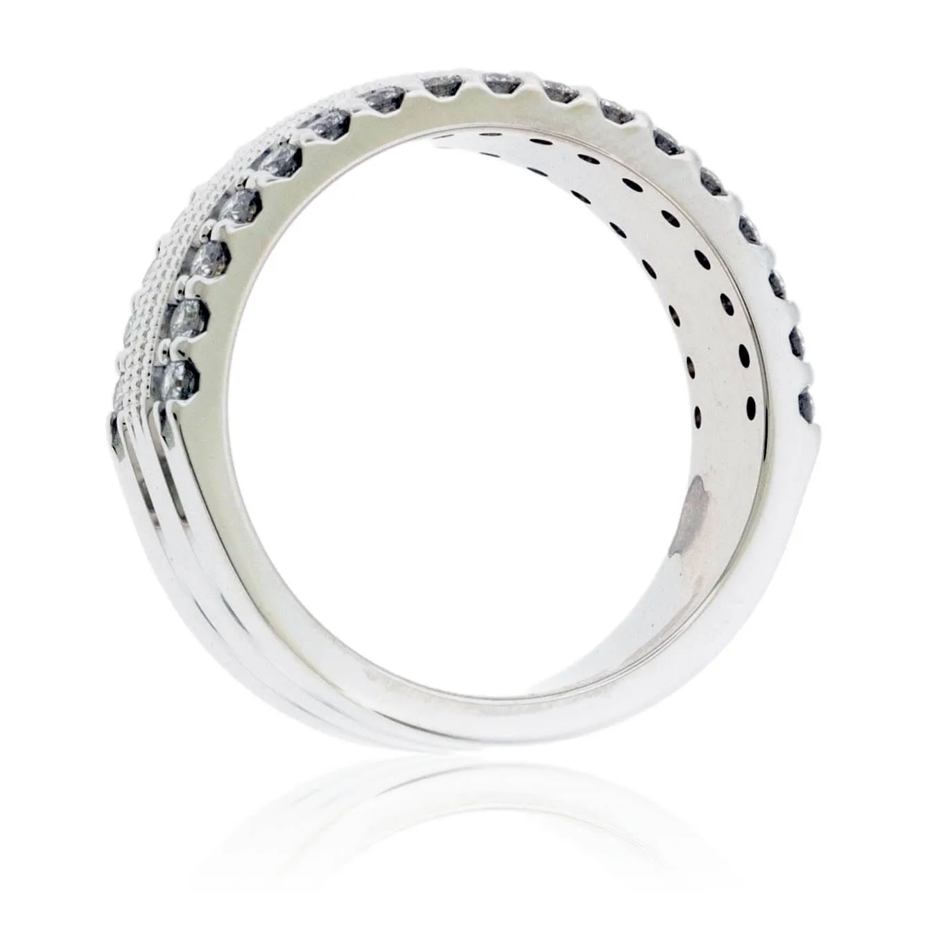 Diamond Milgrain Style Double Row Band