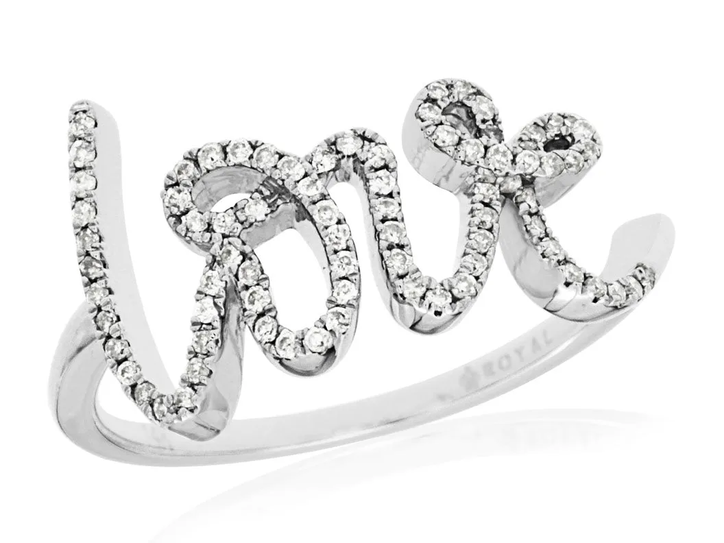 Diamond "Love" Ring