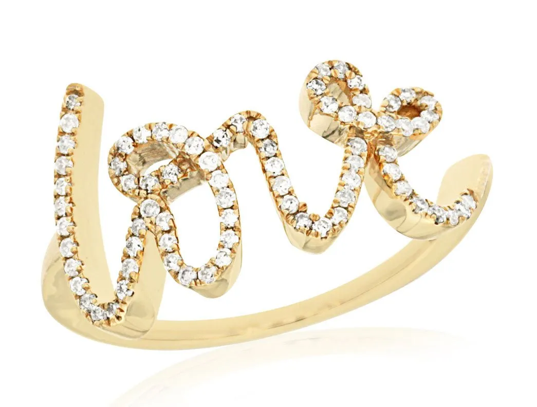 Diamond "Love" Ring