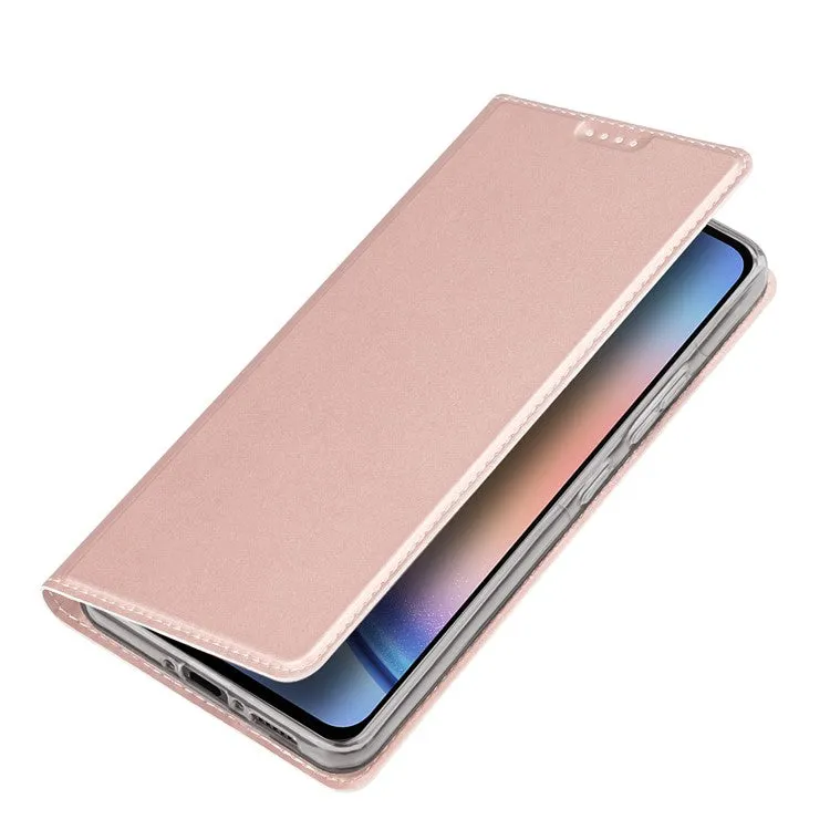 DUX DUCIS Skin Pro Faux Leather Wallet Flip Case for Samsung Galaxy A35 5G - Rose Gold