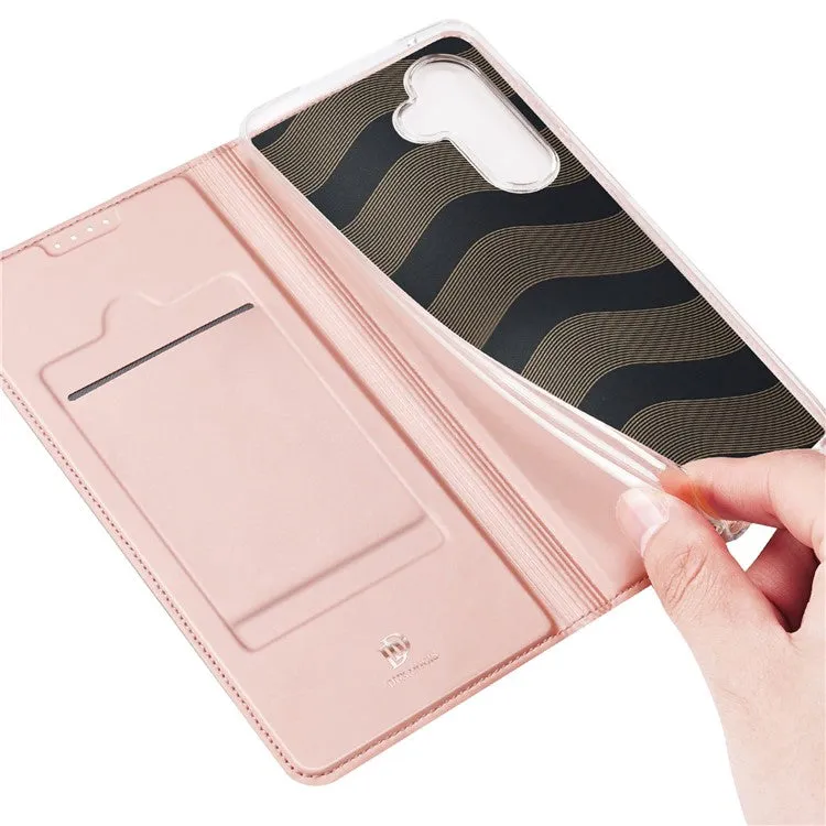 DUX DUCIS Skin Pro Faux Leather Wallet Flip Case for Samsung Galaxy A35 5G - Rose Gold