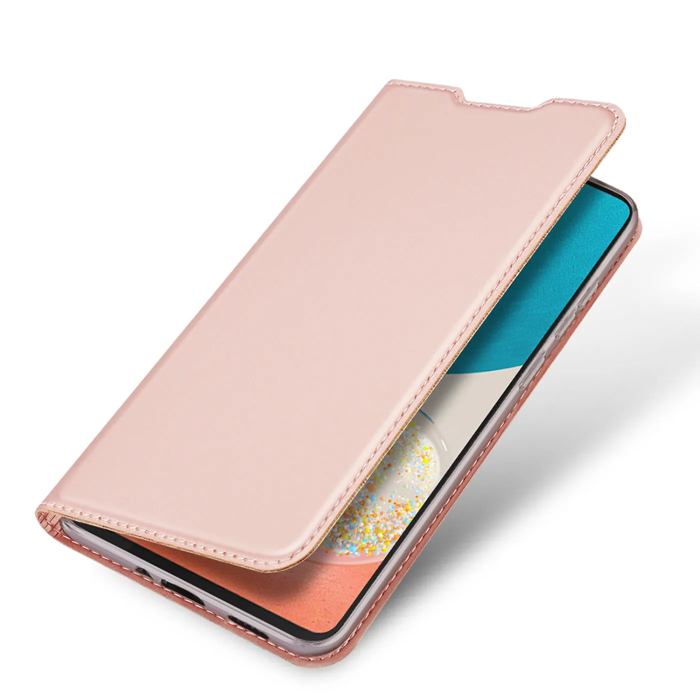 DUX DUCIS Skin Pro Faux Leather Wallet Flip Case for Samsung Galaxy A73 5G - Rose Gold