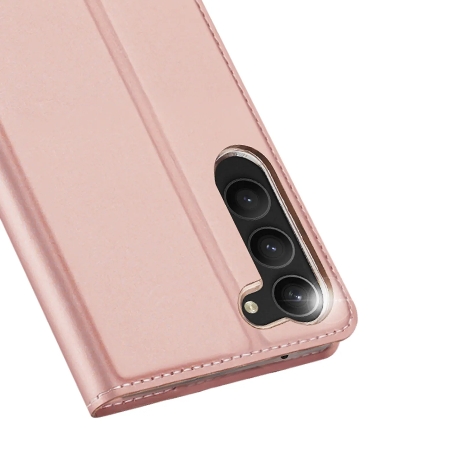 DUX DUCIS Skin Pro Faux Leather Wallet Flip Case for Samsung Galaxy S23  (Plus) - Rose Gold