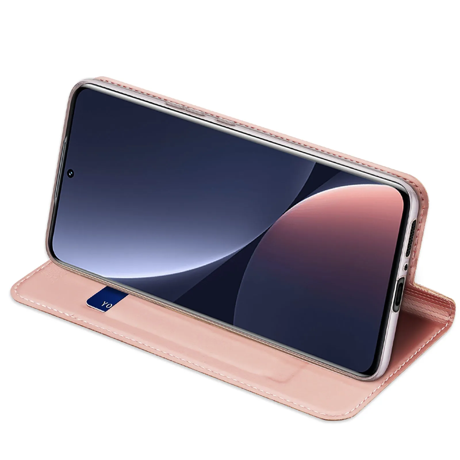 DUX DUCIS Skin Pro Faux Leather Wallet Flip Case for Xiaomi 13 Pro - Rose Gold