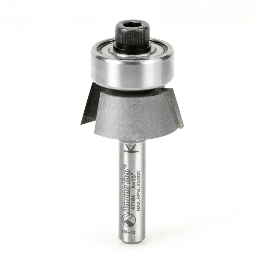 Dynabit Laminate Trim Router Bit | 15°x 3⁄4 Dia x 3⁄8 x 1⁄4 Shank | 47184 | 738685871843