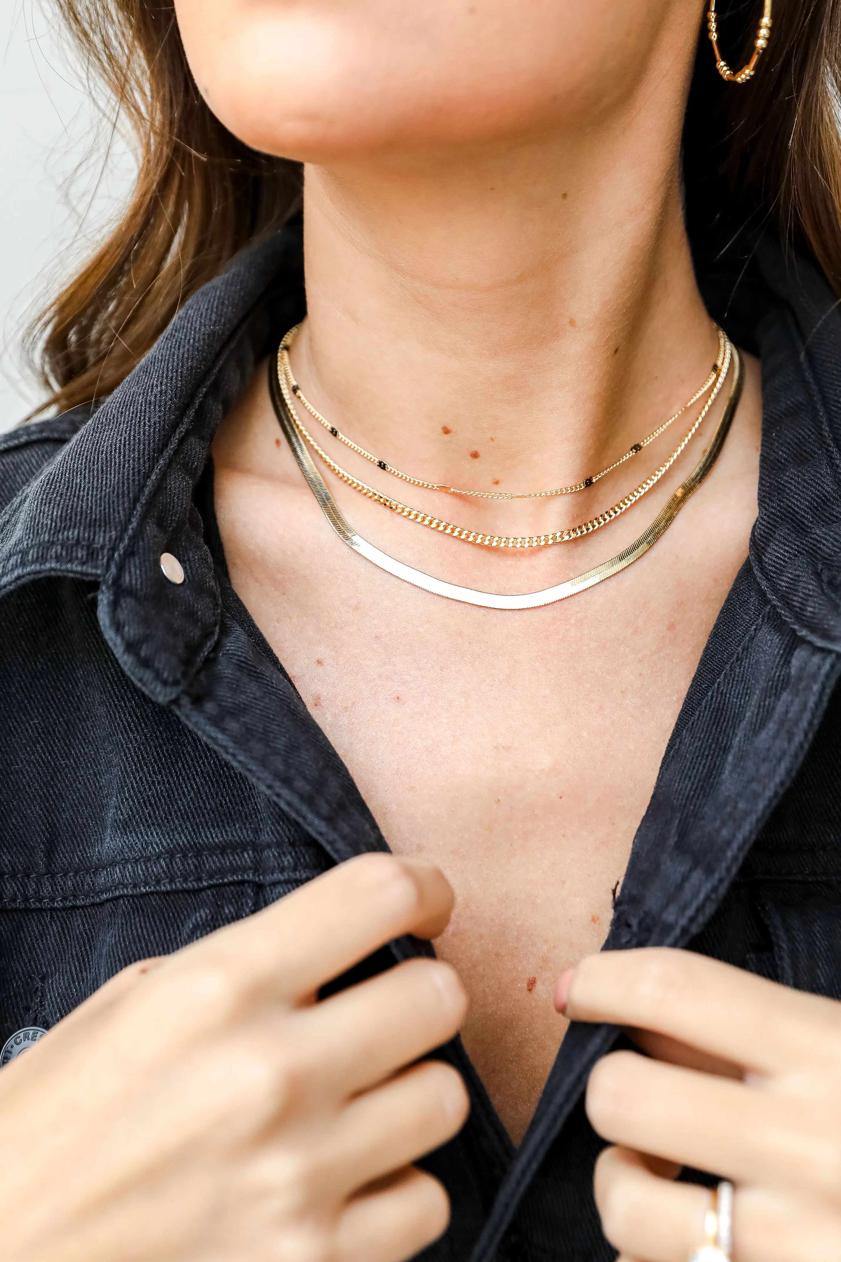 Elise Gold Layered Chain Necklace