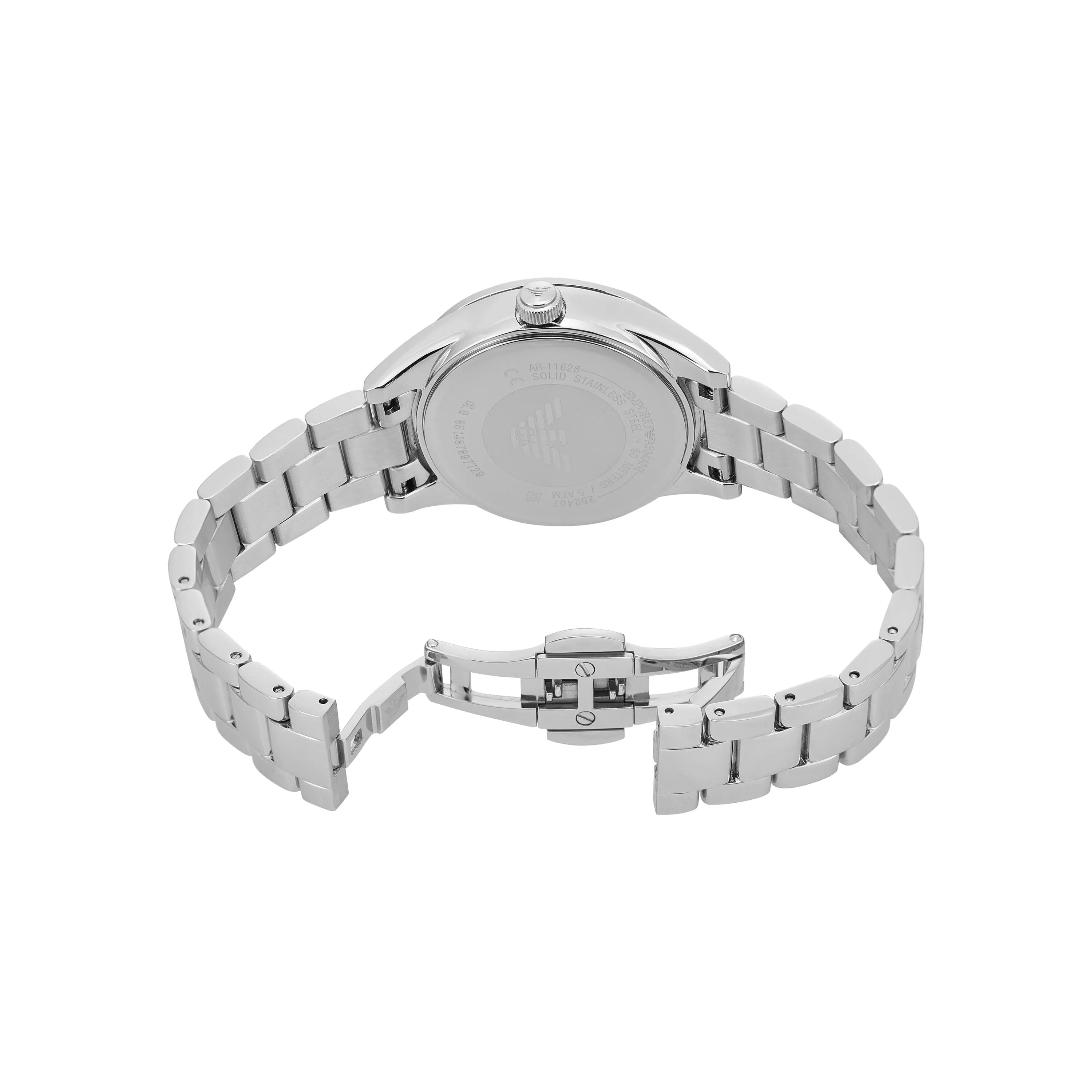 Emporio Armani Silver Tone Analogue Watch AR11628