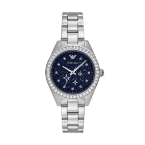 Emporio Armani Silver Tone Analogue Watch AR11628