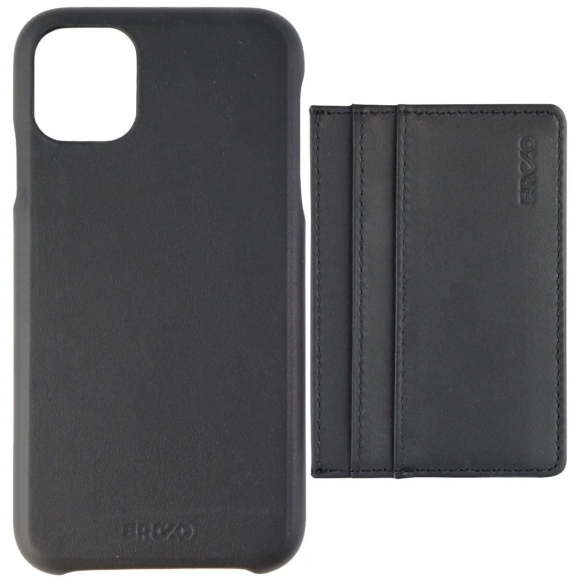 Ercko 2-in-1 Slim Leather Magnet Case and Wallet for Apple iPhone 11 - Black