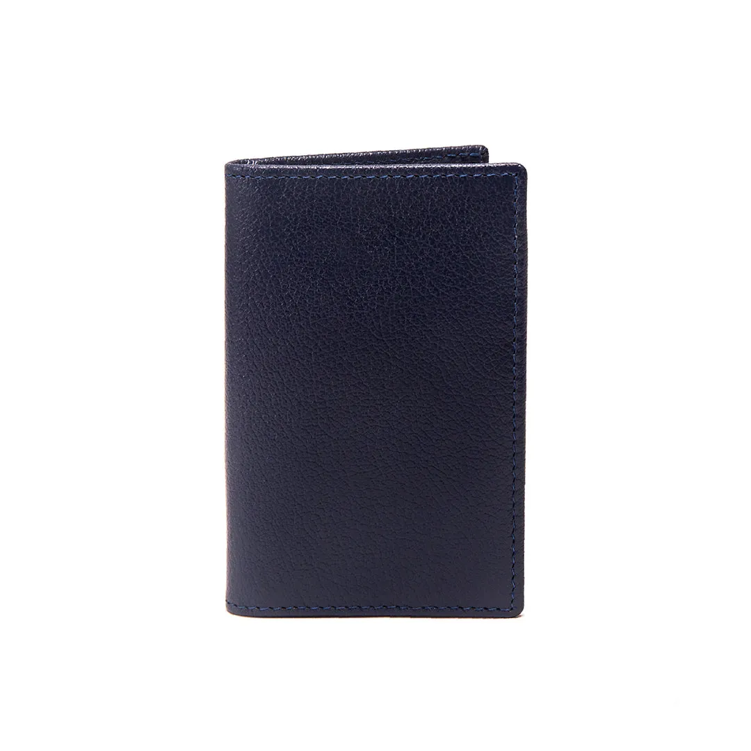 Ettinger Marine Blue Capra Leather Slim Card Case