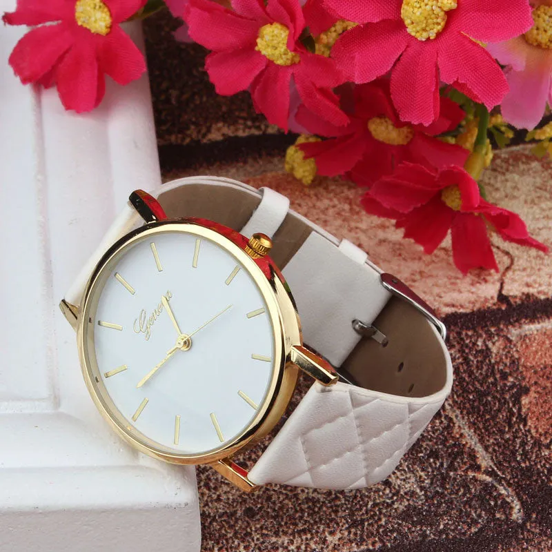 Fabulous Luxury Brand Watch Faux-leather simulated quartz watch Brand